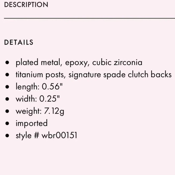 Kate Spade Ma Cherie taxi! stud earrings - Picture 6 of 7